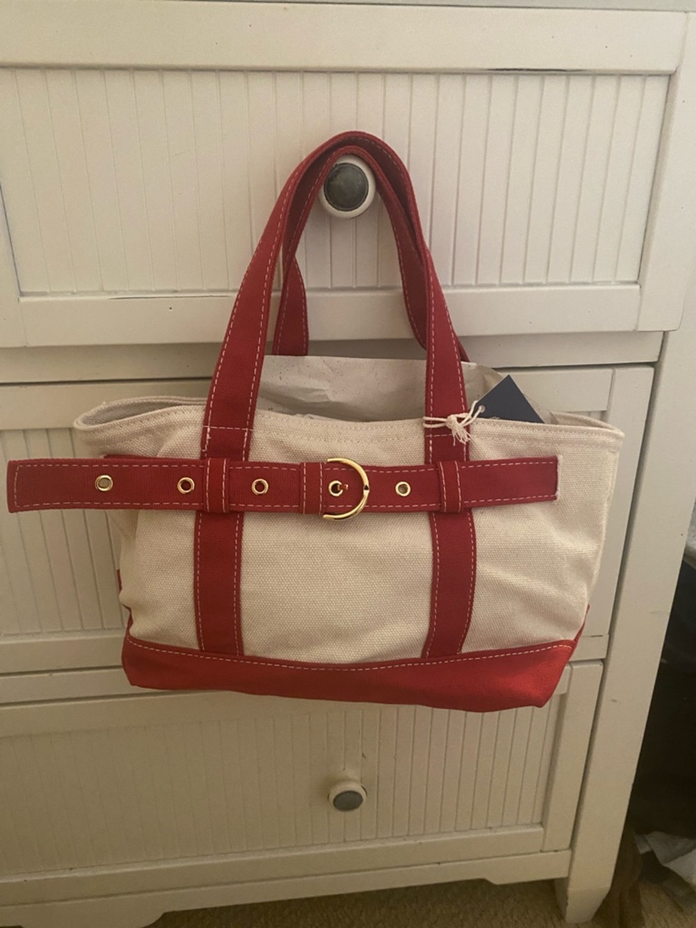 Mini canvas boat tote